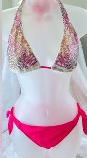 Victorias Secret Hot Pink Bikini Sz. Top Lg, Bottom M