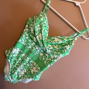 x Lands End One Piece Swimsuit Green Size 10