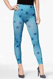 Hue First Looks Seamless Blue Star Leggings Small / Medium