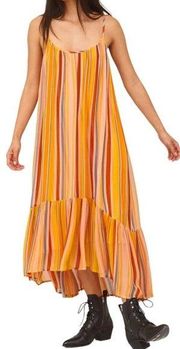 AllSaints Dress Paola Stripe Sleeveless Midi Multi Size 4 NWT