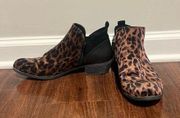 Kohl’s  Cheetah and Black Booties Size 9 1/2