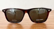 NWOT Giorgio Armani Square Sunglasses Brown Unisex GA 837/S