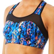 TYR Med Support Anzan Mia Racerback Sports Bra Swim Top Blue Coral Small 4/6 $45