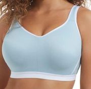 Wacoal Brandi Underwire Sports Bra in Ether/White Light Blue Women’s Size 34C