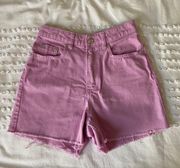 Pink Cutoff Jean Shorts