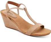 Style & Co Mulan Wedge Sandals size 9 light brown tried on in store no box