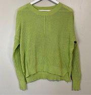 Sweet Romeo Women’s Waffle Knit Lightweight Pullover Sweater Green Size XS NWT