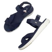 NWT Ryka Mallorie Adjustable Back-Strap Sport Sandals Navy Blue Women’s 9.5 Wide