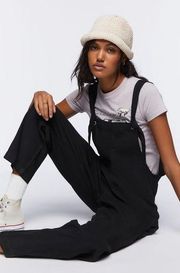 Black Knotted Twill Overalls M