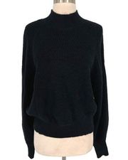 Elodie Mock Neck Sweater Black Size Large NWT