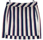 Brooks Brothers 346 Womens Size 2 Striped A Line Skirt Short Cotton Stretch