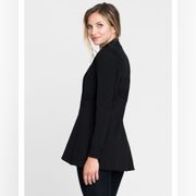 🆕 NWT Nic+Zoe Three Button Seamed Riding Jacket Blazer Petite Black Onyx PP