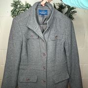 Mackintosh New England | women wool gray trench coat vintage