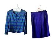 Adrianna Papell Collection Vintage Silk Jacket and Skirt Set