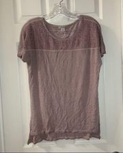 Danielle Purple-Pink Scoop Neck Short Sleeve Tee XL