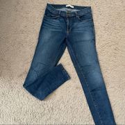 J Brand Dark Wash Mid Rise Super Skinny Jeans in Starless Size 27