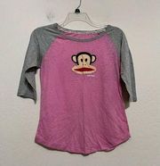 Pink Paul frank Julius monkey shirt Sz S