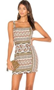 Temple Paisley Printed Button Mini Dress