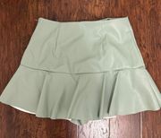 Boutique Faux Leather Pleated Skirt