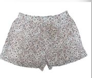 Floral Print Pleaded Shorts