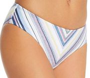 Splendid Striped Retro Multicolored Swimsuit Bikini Bottom Medium NWT