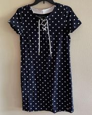 Navy Polka Dot Tie Dress