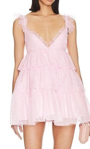 More to Come Light Pink Ruffle Mini Dress- Size XXS