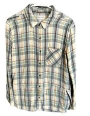 Size Medium Blue and White Flannel Shirt