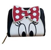 LOUNGEFLY DISNEY MINNIE MOUSE BOW ZIP AROUND WALLET NEW