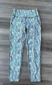 Nanette Lepore Play Womens Athletic Leggings Size S Blue Dot Print Pants F6