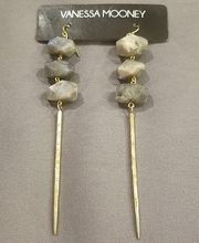 💕VANESSA MOONEY💕 Gold Gem Stone Drop Earrings