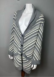 Alice and Olivia cardigan sweater small longline grandpa elbow patches