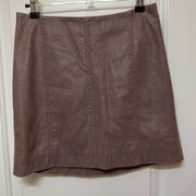 Free People Matte Mauve Vegan Leather Mini Skirt