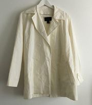 Express Double Button Front‎ Trench Coat Ivory Womens Size M