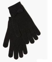 J. Crew Bow Tech Gloves Black