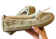 LL BEAN Women’s Hearthside Suede Moccasin Slippers