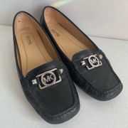 Michael Kors Charm Moc Black Leather Size 8 EUC!