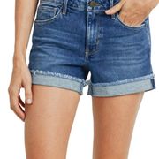 Cuffed Denim Shorts