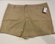 Faded Glory Classic Fit Tan 5 Pocket Shorts Size 26W NWT