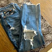 Topshop Straight 30 x 30 Distressed Jeans