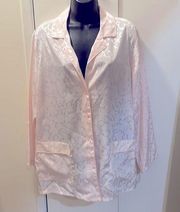 New Jacklyn Smith vintage sateen night shirt light pink M
