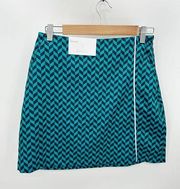 Lady Hagen Skirt Women 2 NWT Turquoise Blue 17" Wrap Herringbone Golf Skort