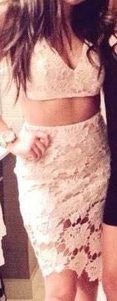 Cream Lace Two Piece