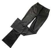 NWT SPANX 20457R Leather-Like Flare in Black Faux Pull-on Pants XS x 33