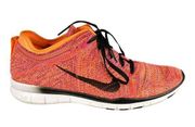 Nike  Free 5.0 Tr Flyknit Citrus Black Pink Sz 10 Women Sneaker Shoes 718785-800