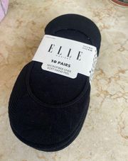 Elle black 10 pair pack socks NWT microfiber liner sock size 9-11