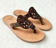 Freebird by Steven Vallarta Sandals Brown Leather Celestial Detail Size 7