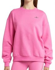 Alo Yoga Hot Pink Accolade Crewneck Sweatshirt Paradise Pink Size XS