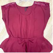 Women’s blouse Heart Soul Burgundy with lots of accents