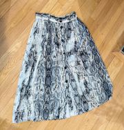 Animal Print Pleated Skirt